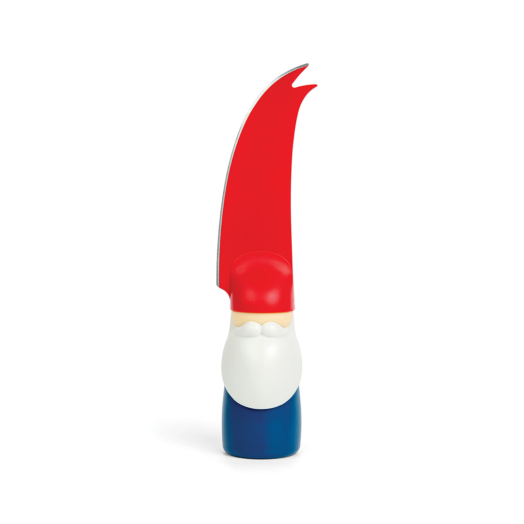 Cartoon gnome figure, tall red hat, blue outfit; looks like Bert from OTOTO.