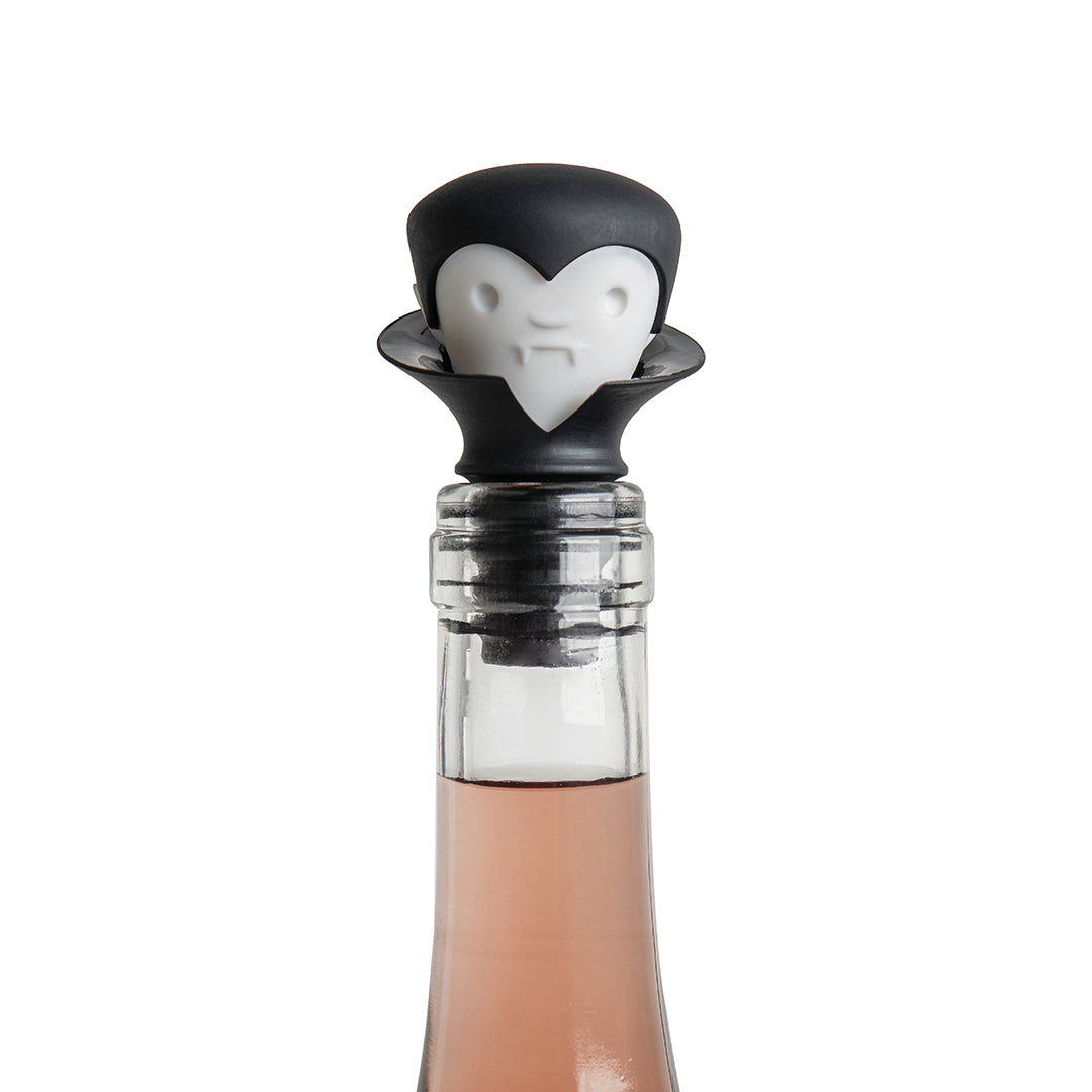 Count Corkula: This OTOTO vampire head stopper seals your favorite wine bottles with a spooky touch.