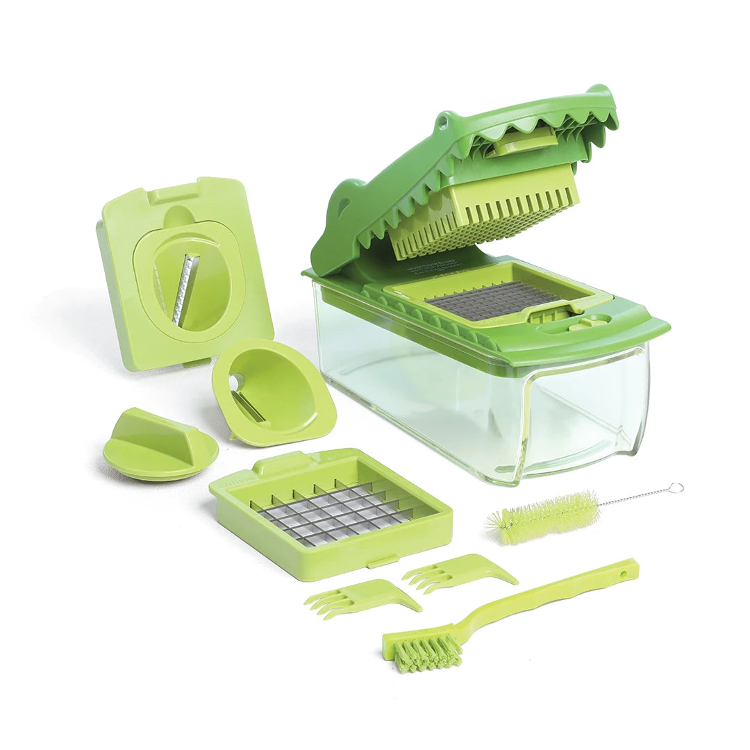 Croc Chop set features interchangeable blades on a white surface.