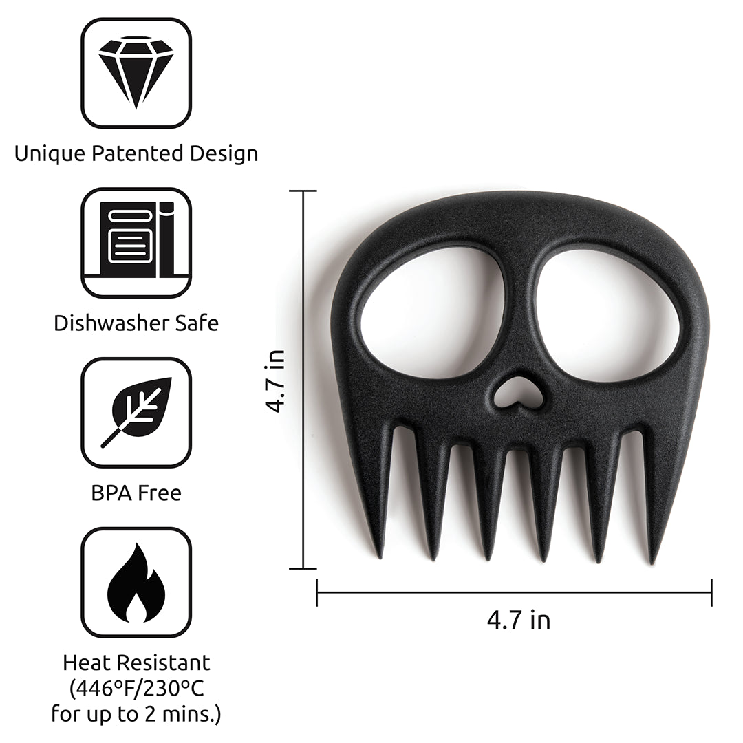 OTOTOs Meat Muncher comb is a BPA-free, heat-resistant, 4.7 skull design ideal for shredding meat.