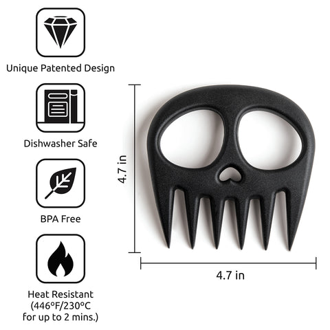 OTOTOs Meat Muncher comb is a BPA-free, heat-resistant, 4.7 skull design ideal for shredding meat.