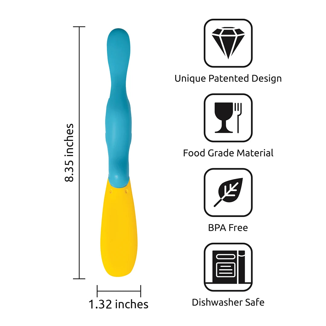 The Splatypus by OTOTO is uniquely designed, BPA-free, food-grade, and safe for dishwashers.