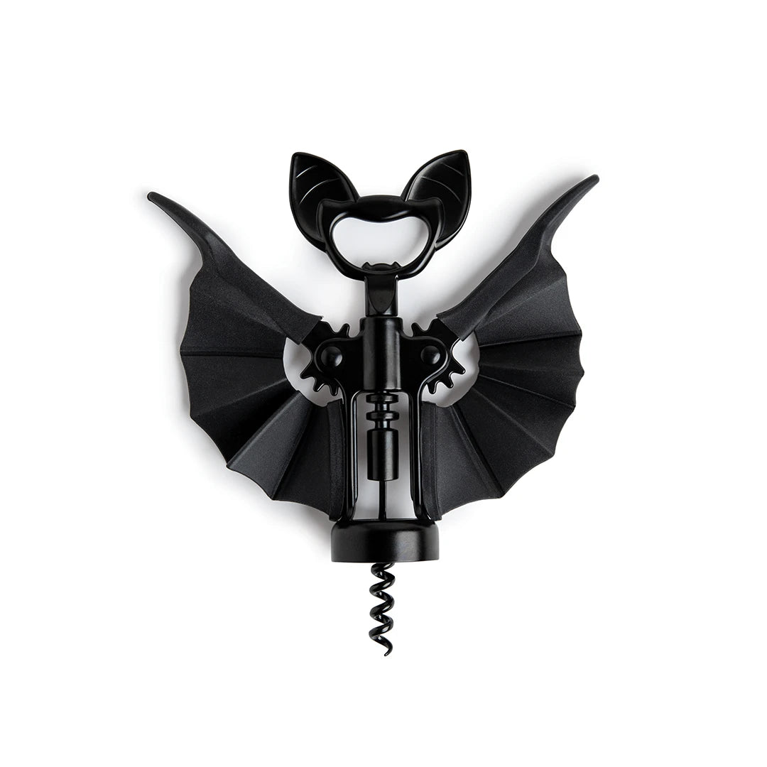 The Vino corkscrew by OTOTO is bat-shaped and features wings and ears.