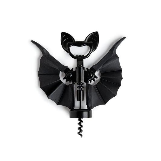 The Vino corkscrew by OTOTO is bat-shaped and features wings and ears.
