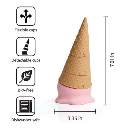 Coney: Cone-shaped, BPA-free, flexible cups—ideal for pancake batter or baking cookies.