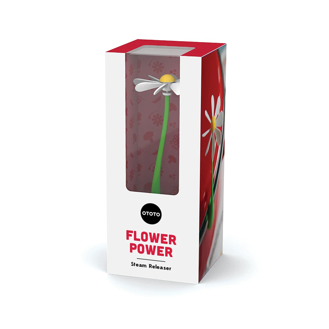 New!!! Flower Power Steam Releaser by OTOTO - Fun Kitchen Gadgets - Spinning Flower Lid Holder on Pot & Lid Lifter - Cool Kitchen Gadgets - Cute