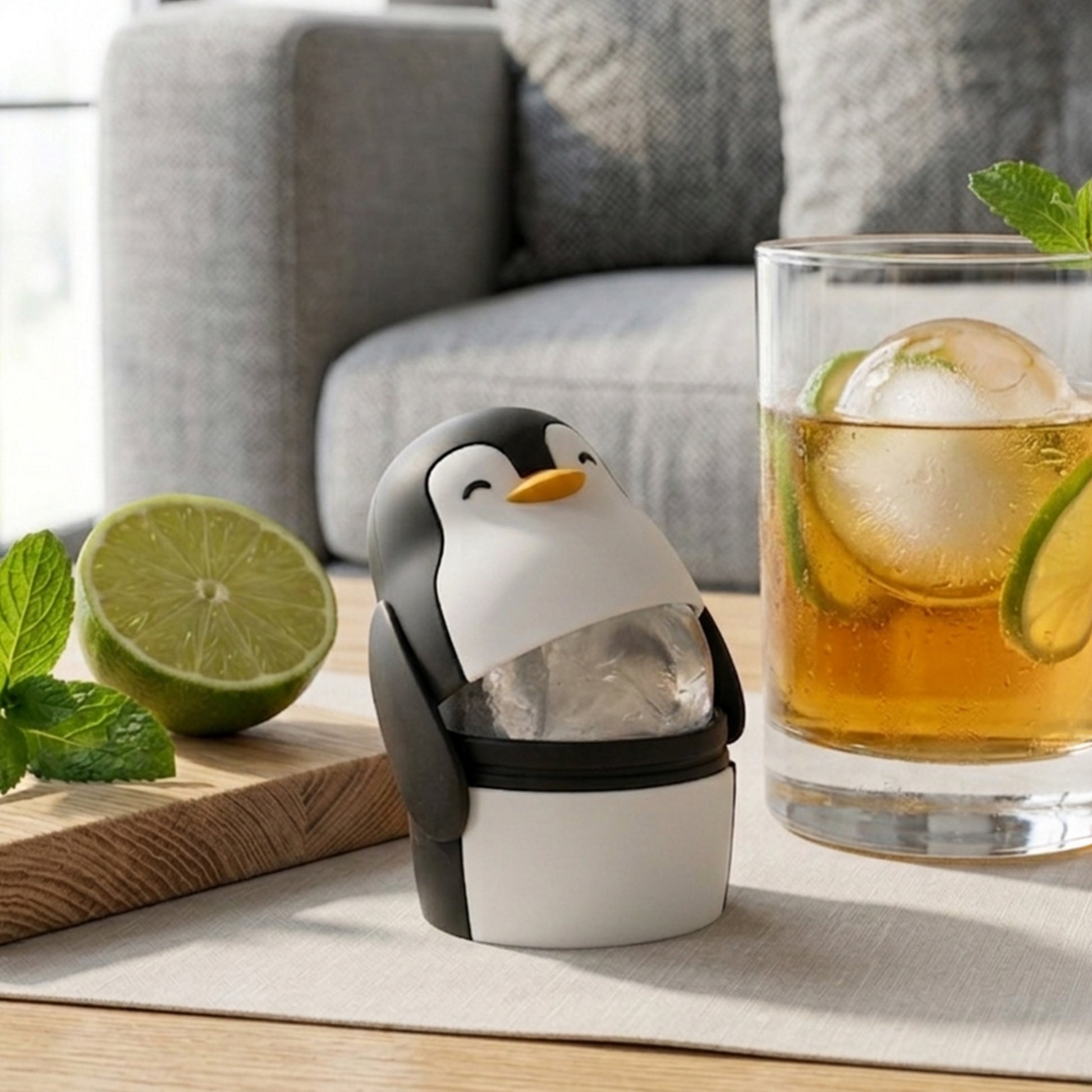 Penny creates slow-melting, round ice spheres that add fun to your drinks and ice tray.
